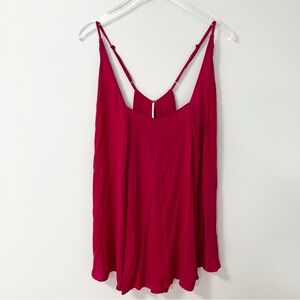 Free People | Pink Oversized Flowy Tank Top XS